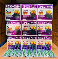 (Mua Sỉ Liên Hệ Zalo) Viên uống bổ não Ginkgo Nato Coenzym Q10 Tím giúp hoạt huyết dưỡng não, tăng cường tuần hoàn và lưu thông máu não hộp 100 viên