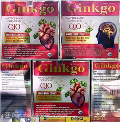 Viên uống bổ não Ginkgo Nattokinase Coenzyme Q10 giúp hỗ trợ tăng cường lưu thông máu não hộp 100 viên
