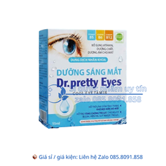 Dưỡng sáng mắt Dr.pretty eyes giúp bổ sung vitamin, dưỡng chất, dưỡng ẩm cho mắt, tăng cường thị lực hộp 15 ml