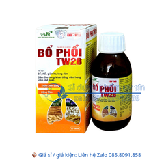 Siro Bổ Phổi TW28 giảm ho, long đờm, giảm đau họng, khản tiếng, viêm họng, viêm phế quản hộp 100 ml