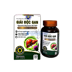 Viên uống Giải độc gan Hevonia Silymarin QCTW3 Promarin Liver Detox Gold giúp thanh nhiệt, giải độc gan, tăng cường chức năng gan hộp 30 viên