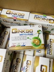 (Mua Sỉ Liên Hệ Zalo) Viên uống bổ não Ginkgo Natto Plus giúp hỗ trợ tăng cường lưu thông máu não hộp 100 viên