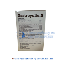 Gastroyulte_S giúp giảm acid dịch vị, hỗ trợ giảm triệu chứng: đầy bụng, ợ hơi, ợ chua do viêm loét dạ dày, tá tràng hộp 20 gói