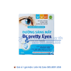 Dưỡng sáng mắt Dr.pretty eyes giúp bổ sung vitamin, dưỡng chất, dưỡng ẩm cho mắt, tăng cường thị lực hộp 15 ml