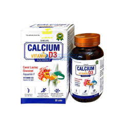 Viên uống bổ cung canxi Bonecare Calcium & Vitamin D3 Aquamin f giúp hỗ trợ xương và răng chắc khỏe hộp 30 viên