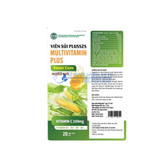 Viên Sủi Plusszs Multivitamin Plus Hương Ngô giúp thanh nhiệt, mát gan lốc 10 tuýp x 20 viên