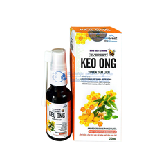 Dung Dịch Xịt Họng Everest Keo Ong giúp vệ sinh, làm sạch miệng, họng, làm dịu cổ họng hộp 20 ml