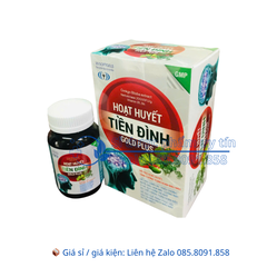 Hoạt Huyết Tiền Đình Gold Plus giúp hoạt huyết, tăng cường tuần hoàn máu não hộp 30 viên