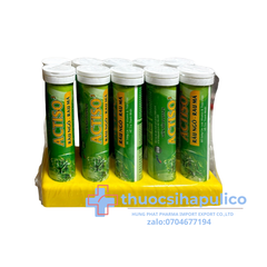Viên Sủi Plusszs Actiso3 Râu Ngô – Rau Má giúp thanh nhiệt, bồi bổ, mát gan, giảm mệt mỏi, nóng trong tuýp 20 viên