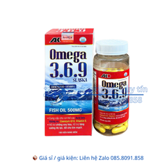 Viên uống Omega 3.6.9 Slaska Fish Oil 500mg giúp  tăng cường thị lực, tốt cho tim mạch hộp 100 viên