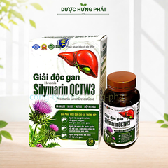 Giải độc gan Hevonia Silymarin QCTW3 Promarin Liver Detox Gold giúp thanh nhiệt, giải độc gan, giúp tăng cường chức năng gan hộp 30 viên