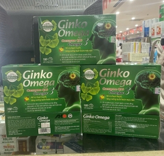(Mua Sỉ Liên Hệ Zalo) Viên uống bổ não Ginko Omega Coenzyme Q10 giúp hoạt huyết dưỡng não, tăng cường tuần hoàn và lưu thông máu não hộp 100 viên
