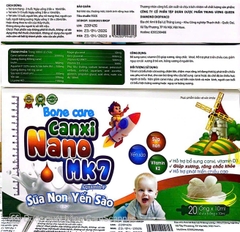 Siro Bonecare Canxi Nano MK7 Aquamin F Sữa Non Yến Sào giúp bổ sung canxi, chắc khoẻ xương hộp 20 ống