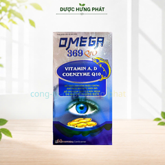Viên uống Omega 369 Q10 giúp giảm triệu chứng khô mắt, mỏi mắt, nhìn mờ hộp 60 viên