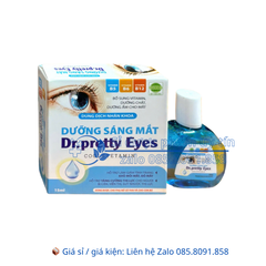 Dưỡng sáng mắt Dr.pretty eyes giúp bổ sung vitamin, dưỡng chất, dưỡng ẩm cho mắt, tăng cường thị lực hộp 15 ml