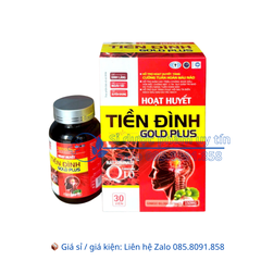 Hoạt Huyết Tiền Đình Gold Plus giúp hoạt huyết, tăng cường tuần hoàn máu não hộp 30 viên