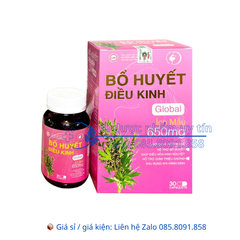 Bổ Huyết Điều Kinh Global giúp bổ huyết, giúp điều hòa kinh nguyệt hộp 30 viên