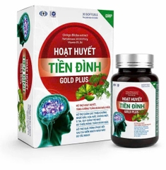 (Mua Sỉ Liên Hệ Zalo) Hoạt Huyết Tiền Đình Gold Plus giúp hoạt huyết, tăng cường tuần hoàn máu não hộp 30 viên hộp trắng
