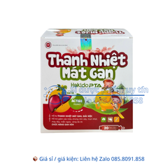 Siro Thanh Nhiệt Mát Gan Hakido PTA giúp thanh nhiệt, mát gan, giải độc gan hộp 20 ống