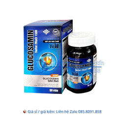 Viên uống Glucosamin Sulfat 2NaCl 1500 giúp làm trơn ổ khớp, giúp khớp vận động linh hoạt hộp 60 viên