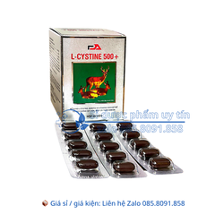 Viên uống L-Cystine 500+ giúp chống oxy hóa, giúp cải thiện sạm da, giúp tóc, móng chắc khỏe hộp 60 viên