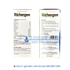 Siro Richergen Thanh Nhiệt - Mát Gan giúp bổ gan, thanh nhiệt, mát gan, bảo vệ gan hộp 20 ống