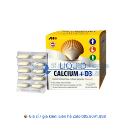 Viên uống Liquid Calcium+D3 giúp bổ sung calci, vitamin D3 giúp xương, răng chắc khỏe hộp 100 viên