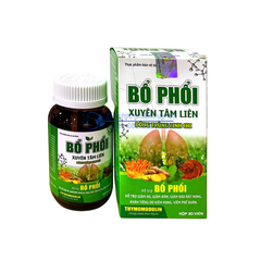 Viên uống Bổ Phổi Xuyên Tân Liên Đông Trùng Linh Chi giúp  bổ phổi, giảm ho, giảm đờm, giảm đau rát họng, khản tiếng hộp 30 viên