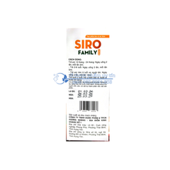 Siro Family Saco giúp bổ phế, hỗ trợ làm giảm ho gió, ho khan, ho có đờm, đau rát họng, khản tiếng do viêm họng, viêm phế quản hộp 100 ml