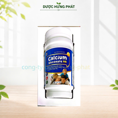 Viên uống Calcium Gluconate MK  giúp bổ sung canxi cho cơ thể, hỗ trợ xương và răng chắc khỏe hộp 100 viên