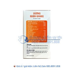 Viên uống Vương Nhãn Khang Gold Care giúp tăng cường thị lực, hỗ trợ giảm khô mắt, mỏi mắt, nhìn mờ hộp 30 viên