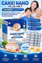 (Mua Sỉ Liên Hệ Zalo) Viên uống Canxi Nano Plus  Mk7 Aquamin F giúp bổ sung canxi và vitamin D3, phát triển chiều cao hộp 100 viên