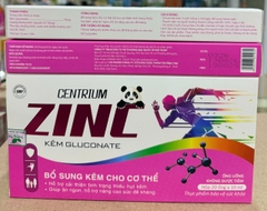 (Mua Sỉ Liên Hệ Zalo) Siro Centrium Zinc Kẽm Gluconate giúp bổ sung kẽm, ăn ngủ ngon, tăng cường sức đề kháng hộp 20 ống