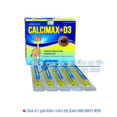 Siro Calcimax D3 giúp xương chắc khỏe và phát triển chiều cao hộp 20 ống