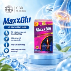 (Mua Sỉ Liên Hệ Zalo) Viên Maxx Glu Glucosamin giúp làm trơn ổ khớp, giúp khớp vận động linh hoạt hộp 60 viên
