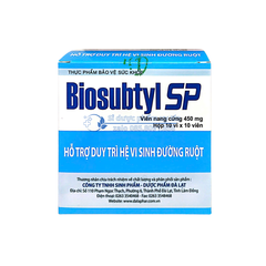 Viên uống men biosubtyl sp giúp bổ sung lợi khuẩn, tăng cường tiêu hóa, hỗ trợ giảm rối loạn tiêu hóa hộp 100 viên