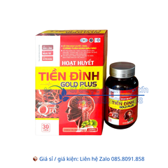 Hoạt Huyết Tiền Đình Gold Plus giúp hoạt huyết, tăng cường tuần hoàn máu não hộp 30 viên