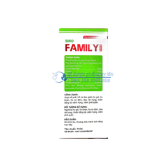Siro Family Saco giúp bổ phế, hỗ trợ làm giảm ho gió, ho khan, ho có đờm, đau rát họng, khản tiếng do viêm họng, viêm phế quản hộp 100 ml