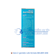 Gel Dạ Dày Gastrocom Pluss giúp giảm triệu chứng do viêm loét dạ dày, tá tràng: đau bụng, ợ hơi, ợ chua, đầy bụng, khó tiêu hộp 15 gói