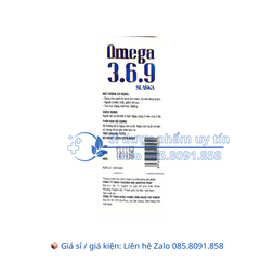 Viên uống Omega 3.6.9 Slaska Fish Oil 500mg giúp  tăng cường thị lực, tốt cho tim mạch hộp 100 viên
