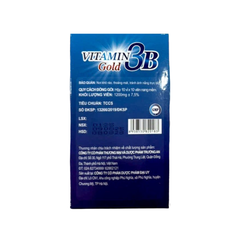 Viên uống Vitamin 3B Gold tăng cường sức khỏe, giảm tình trạng mệt mỏi hộp 100 viên