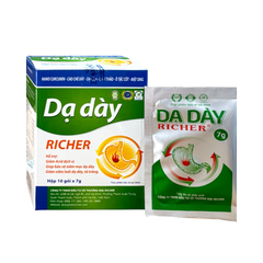 Dạ Dày Richer giúp giảm acid dịch vị, giúp bảo vệ dạ dày, giảm viêm loét dạ dày, tá tràng hộp 10 gói