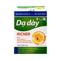 Dạ Dày Richer giúp giảm acid dịch vị, giúp bảo vệ dạ dày, giảm viêm loét dạ dày, tá tràng hộp 10 gói