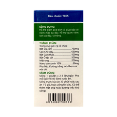 Dạ Dày Richer giúp giảm acid dịch vị, giúp bảo vệ dạ dày, giảm viêm loét dạ dày, tá tràng hộp 10 gói