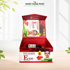 Viên uống Vitamin E 400 With Aloe Vera giúp bổ sung chất chống oxy hóa, hỗ trợ giảm lão hóa da, giúp da sáng mịn hộp 30 viên