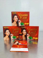 (Mua Sỉ Liên Hệ Zalo) Viên uống Vitanin E 400 With Aloe Vera giúp bổ sung vitamin E, hỗ trợ chống oxy hóa, giúp bảo vệ và hạn chế lão hóa da, giúp da sáng, mịn hộp 2 lọ x 30 viên