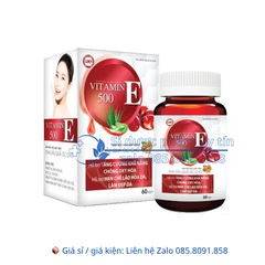 Viên uống trắng đẹp da Vitamin E đỏ 500 hộp 60 viên