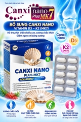 (Mua Sỉ Liên Hệ Zalo) Viên uống Canxi Nano Plus  Mk7 Aquamin F giúp bổ sung canxi và vitamin D3, phát triển chiều cao hộp 100 viên