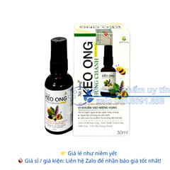 Xịt Họng Keo Ong Húng Chanh giúp làm dịu mát họng khi bị đau họng, sưng họng, ngứa rát cổ họng hộp 30 ml