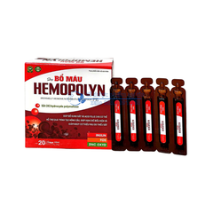 Siro Bổ Máu Hemopolyn giúp bổ sung sắt và acid folic cho cơ thể, hỗ trợ quá trình tạo hồng cầu hộp 20 ống
